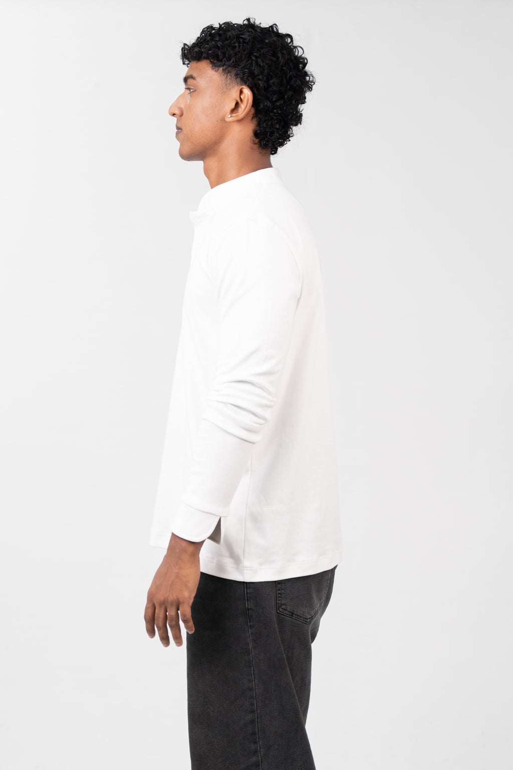 Henley Long Sleeve - Pure White