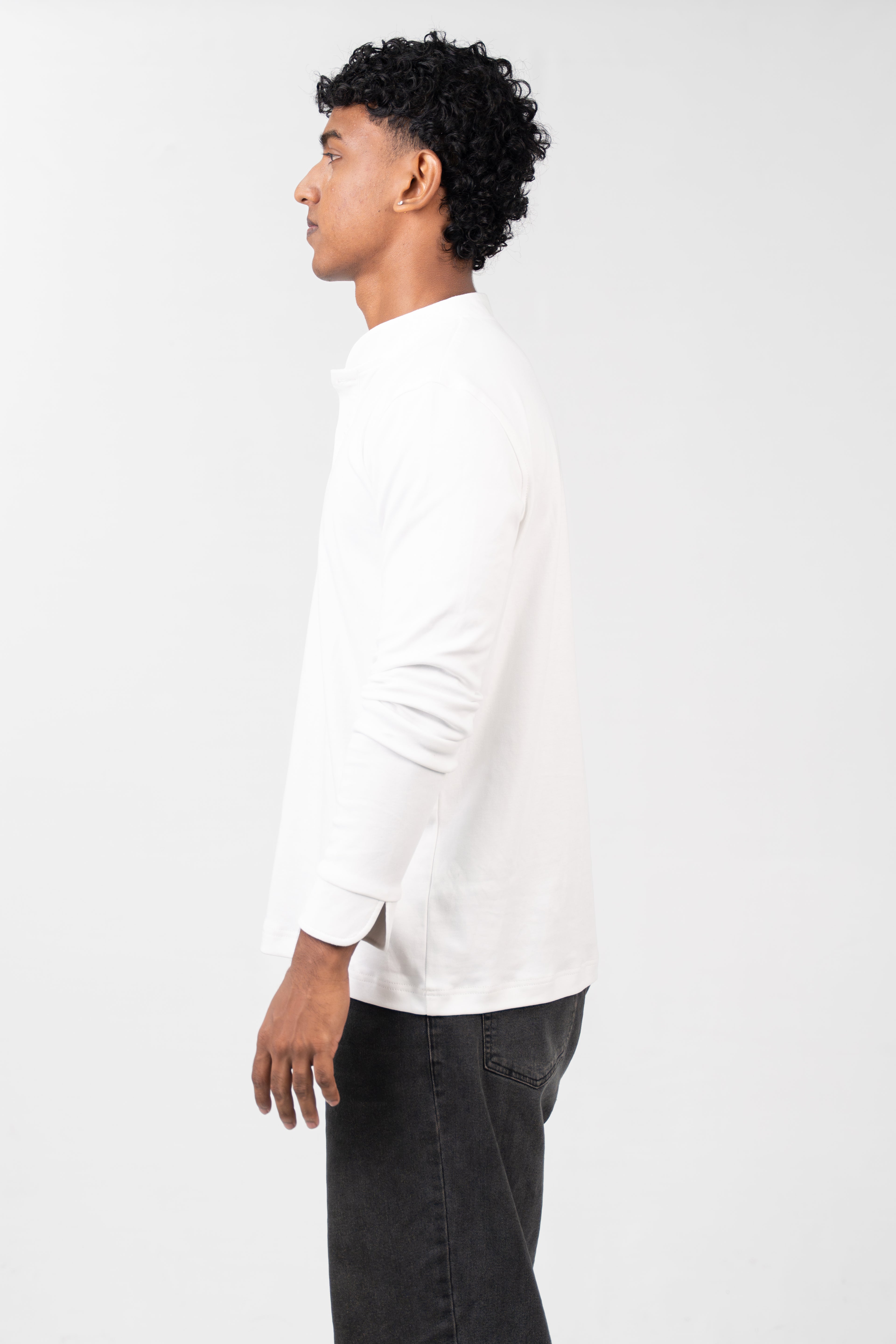 Henley Long Sleeve - Pure White