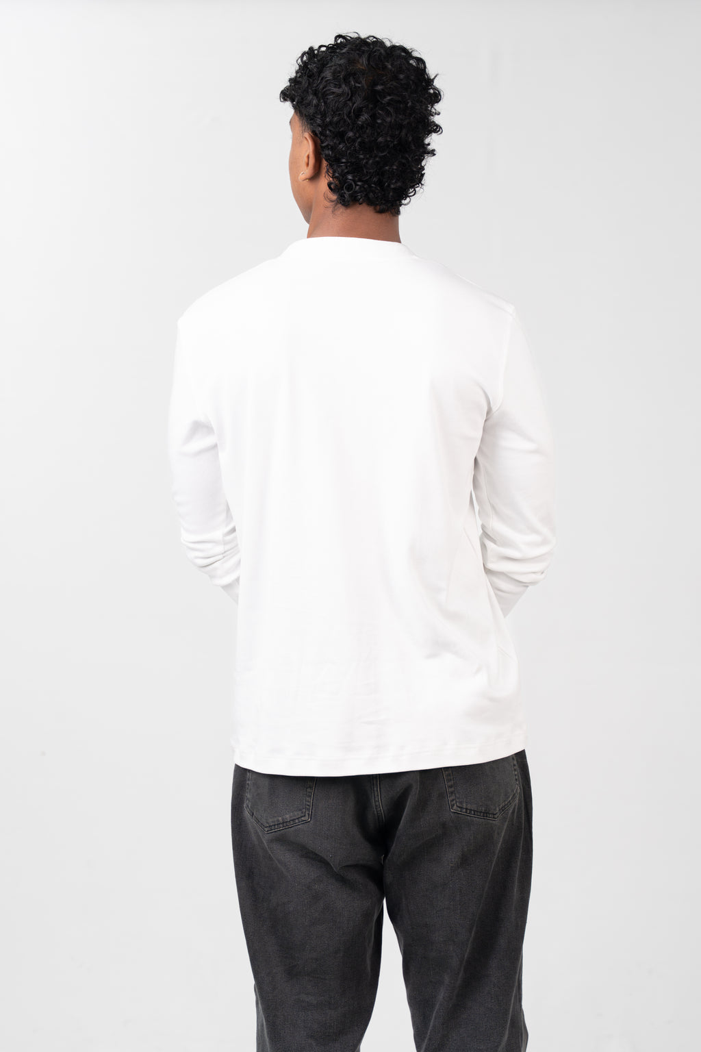 Henley Long Sleeve - Pure White