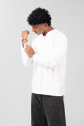 Henley Long Sleeve - Pure White