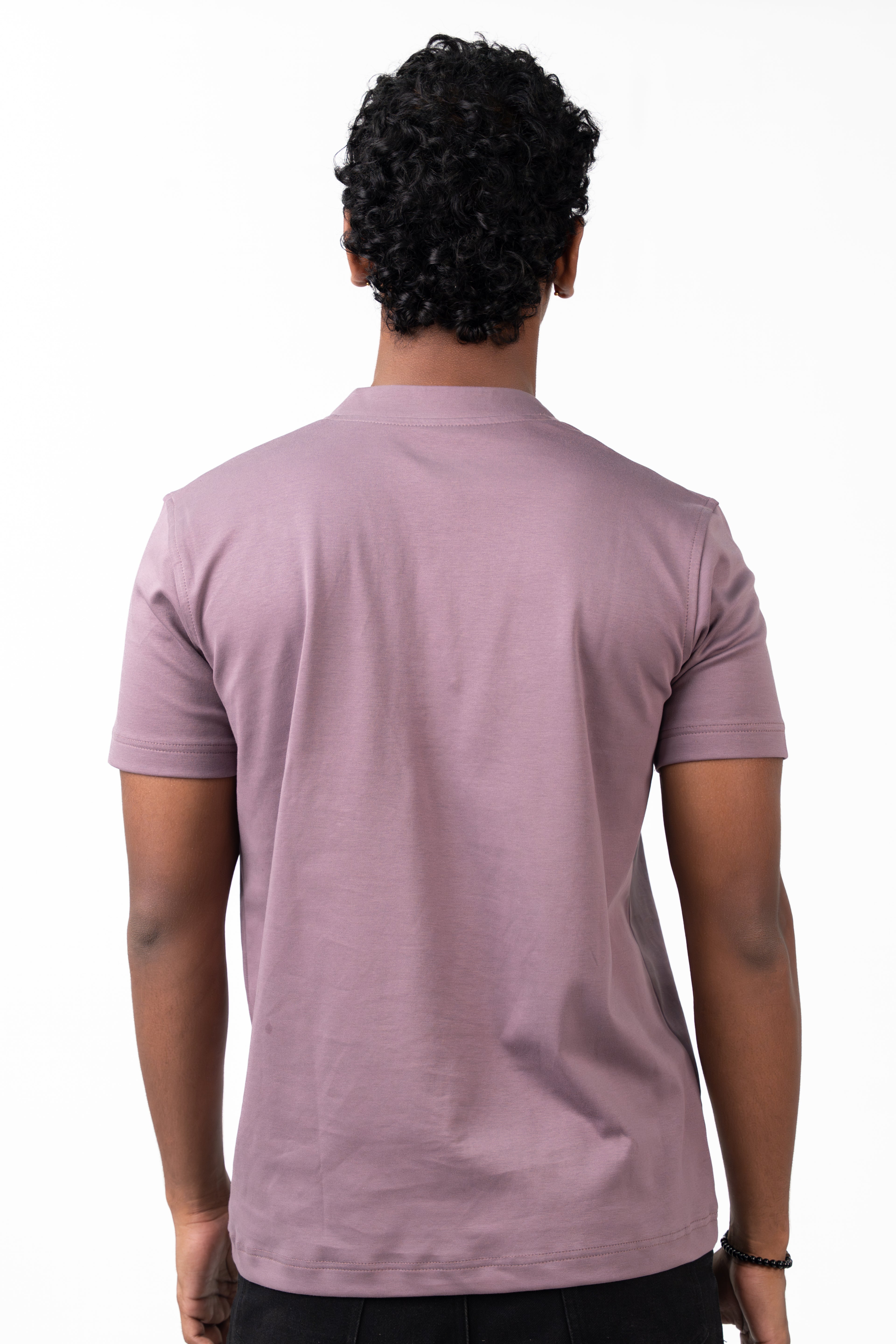 Henley Short Sleeve - Dusky Pink