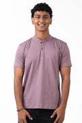 Henley Short Sleeve - Dusky Mauve