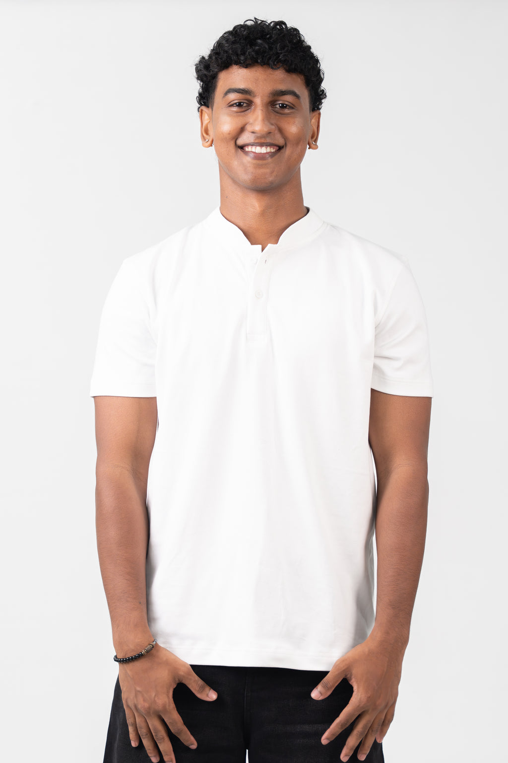 Henley Short Sleeve - Pure White
