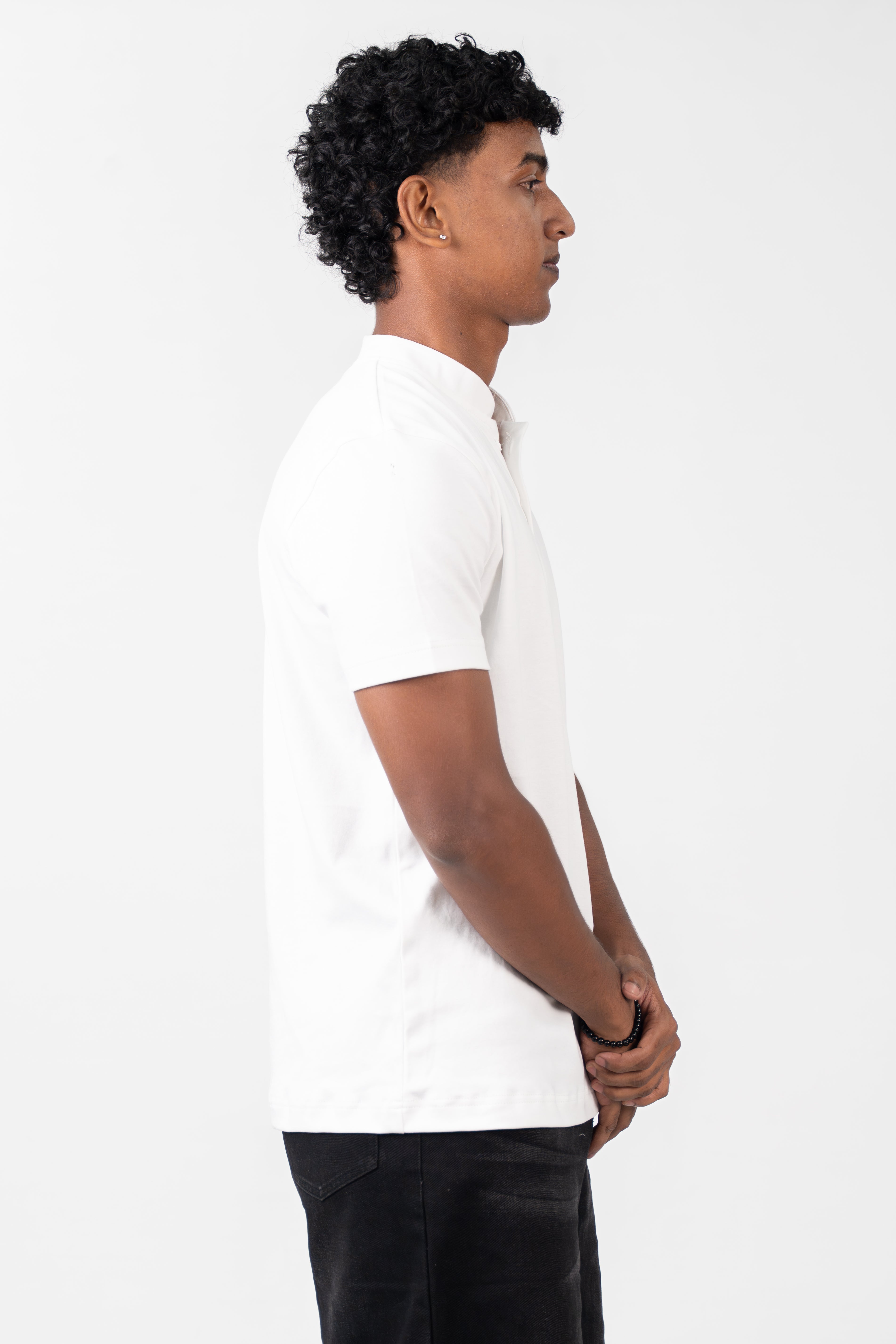 Henley Short Sleeve - Pure White