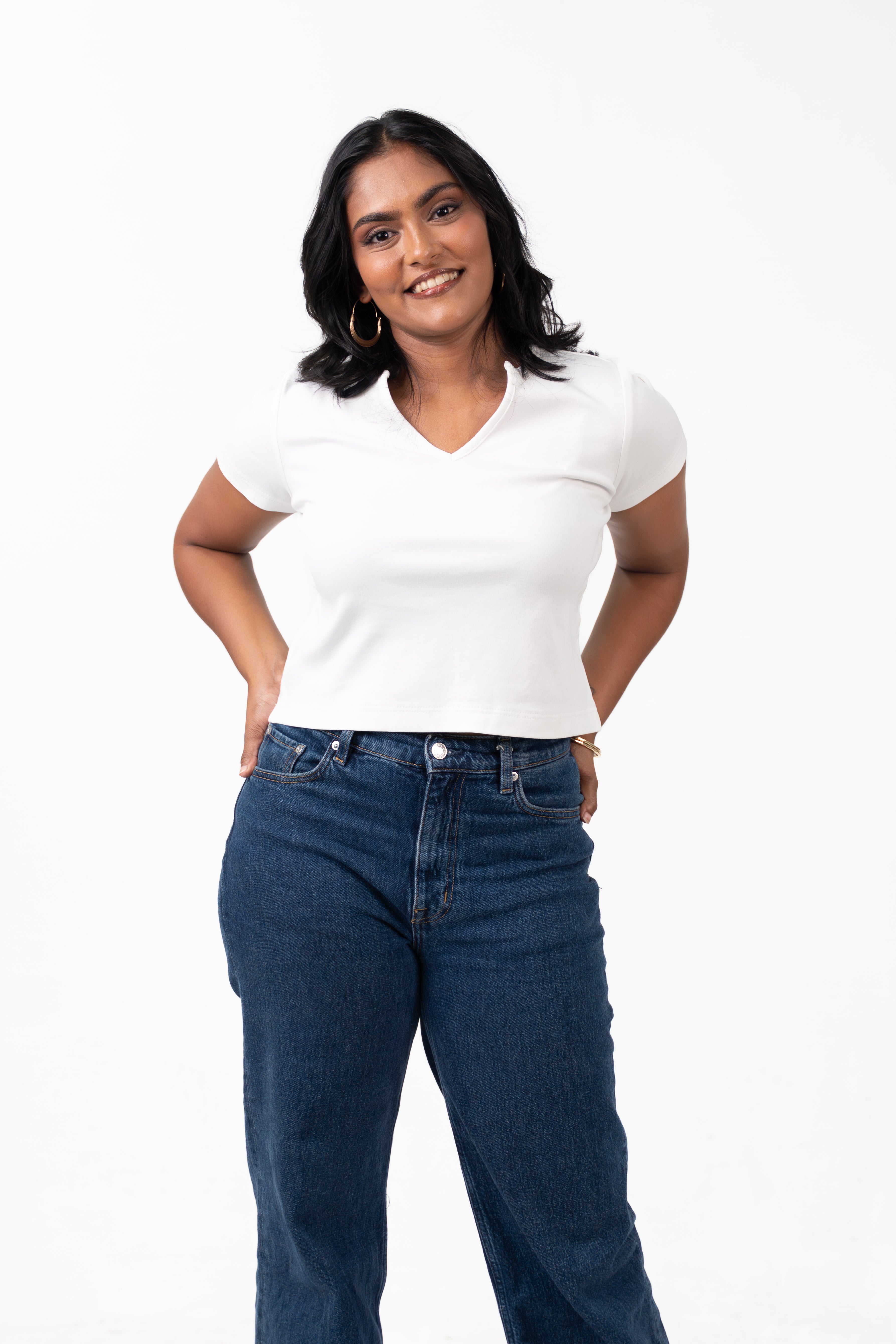 V-Neck Sleeve - Pure White