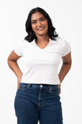 V-Neck Sleeve - Pure White