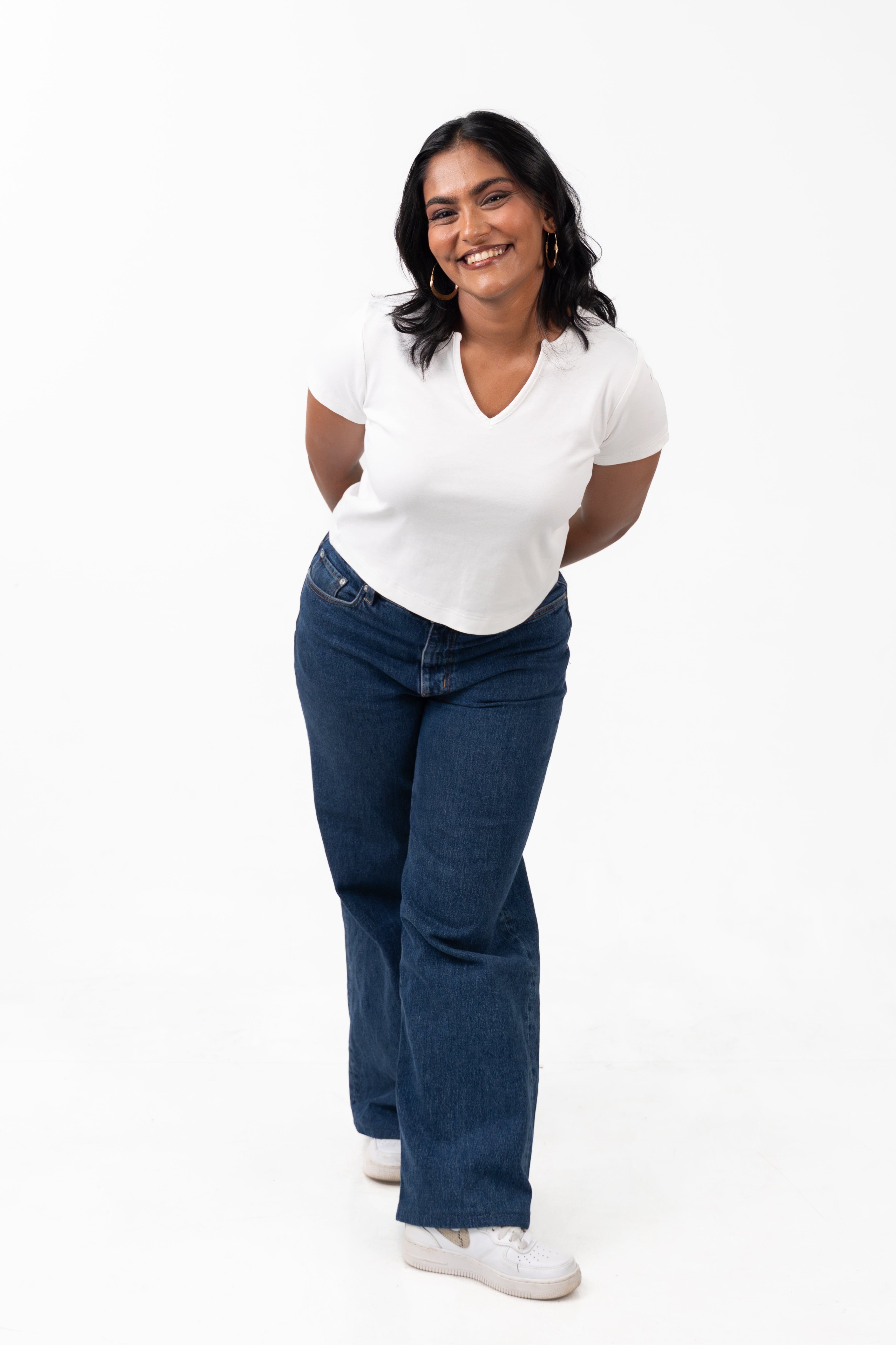 V-Neck Sleeve - Pure White