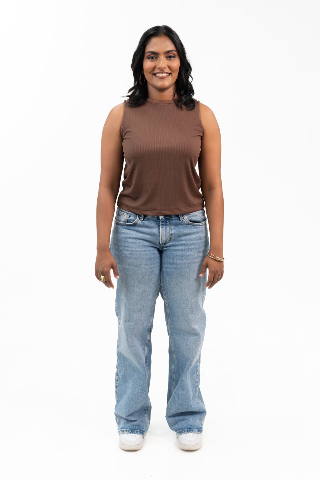 Ribbed Sleeveless - Chestnut Brown