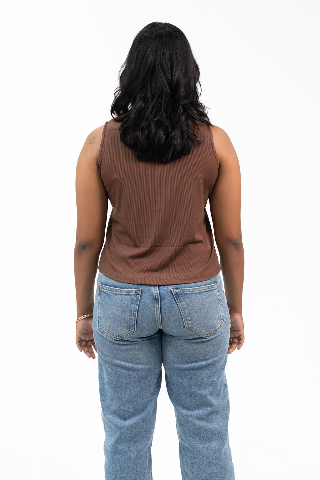 Ribbed Sleeveless - Chestnut Brown