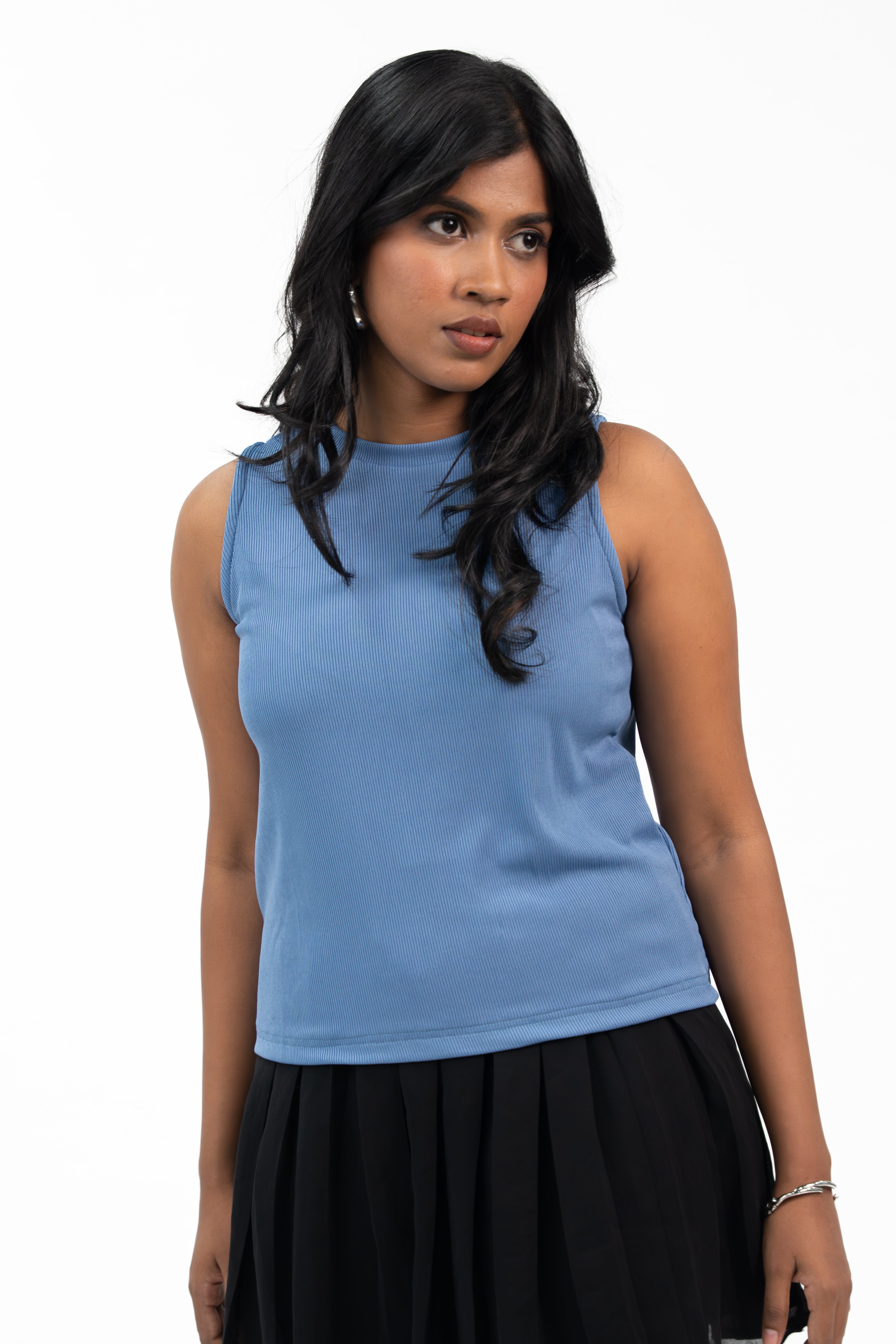 Ribbed Sleeveless - Sky Blue