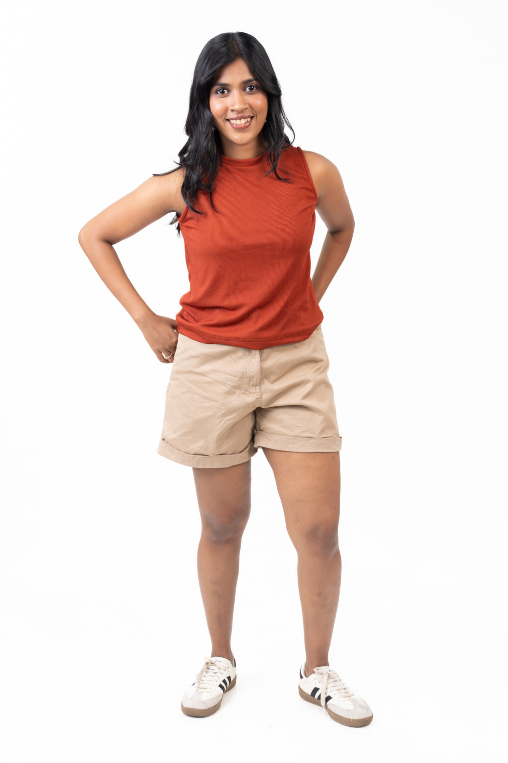 Ribbed Sleeveless - Rusted Orange