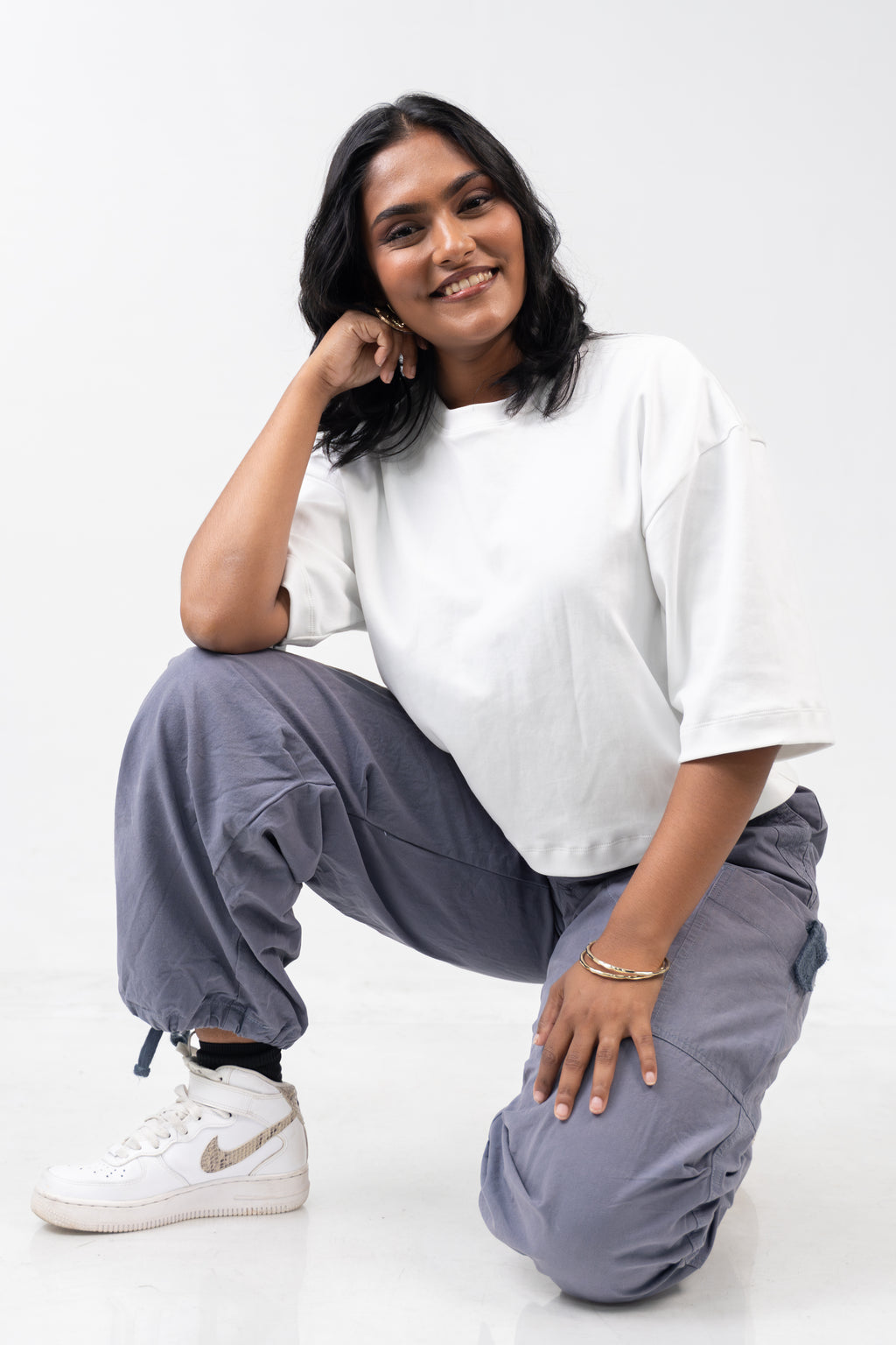 Oversized Crop - Pure White