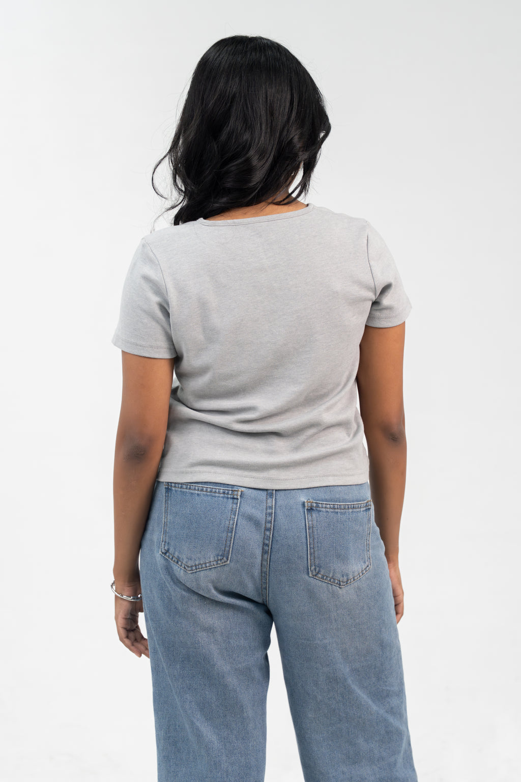 V-Neck Sleeve - Silver Grey