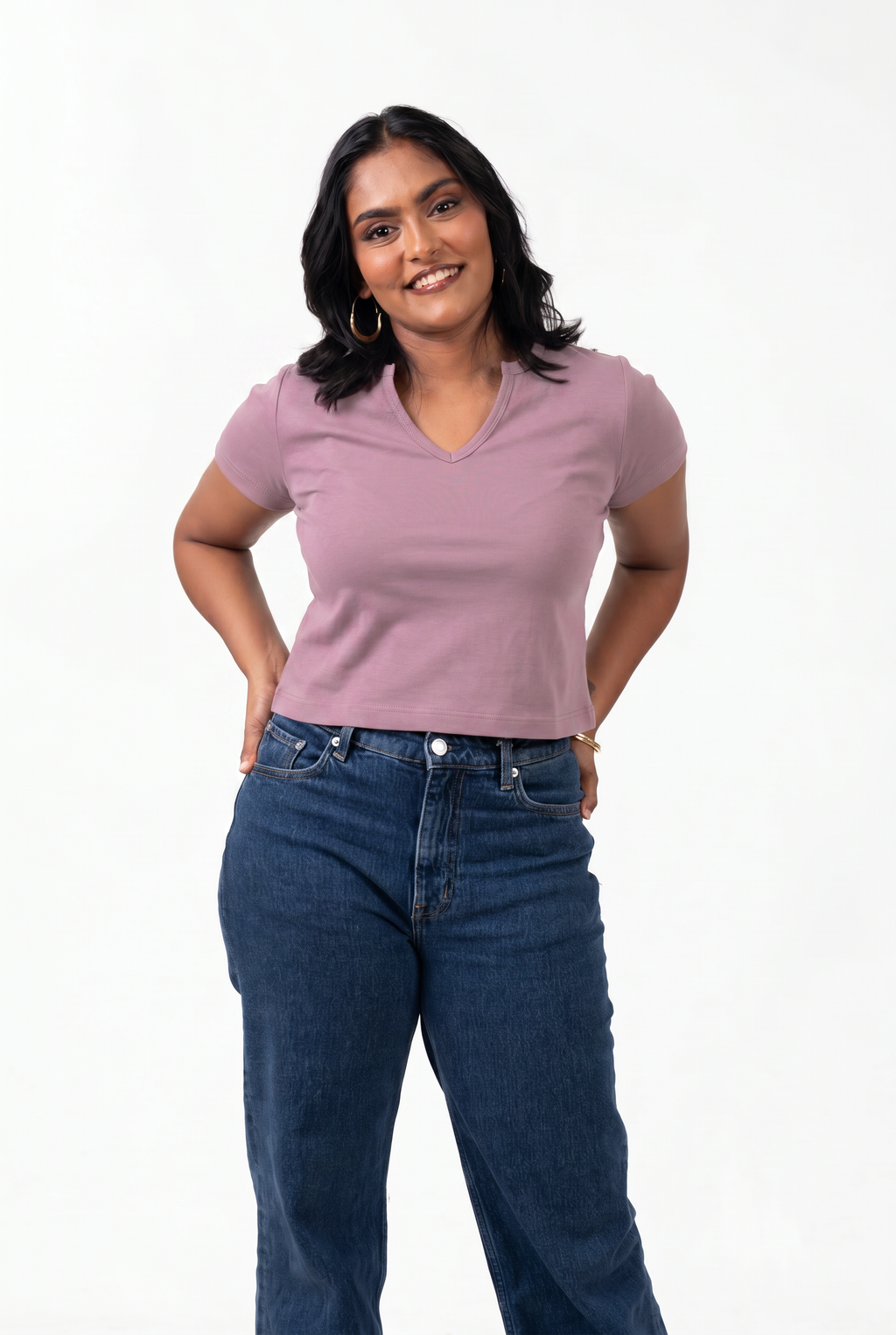 V-Neck Sleeve - Dusky Mauve