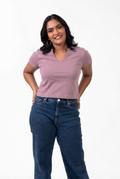 V-Neck Sleeve - Dusky Mauve