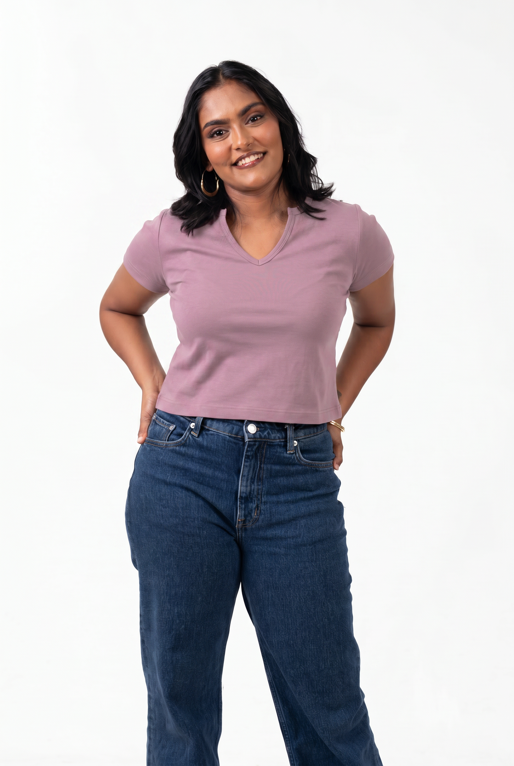 V-Neck Sleeve - Dusky Mauve