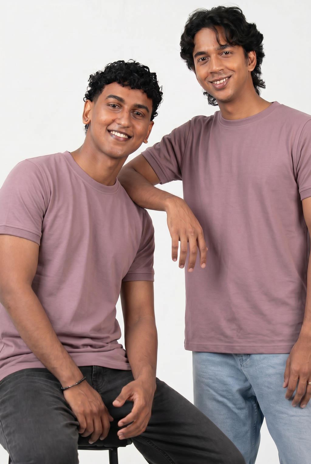 Crew Neck - Dusky Mauve